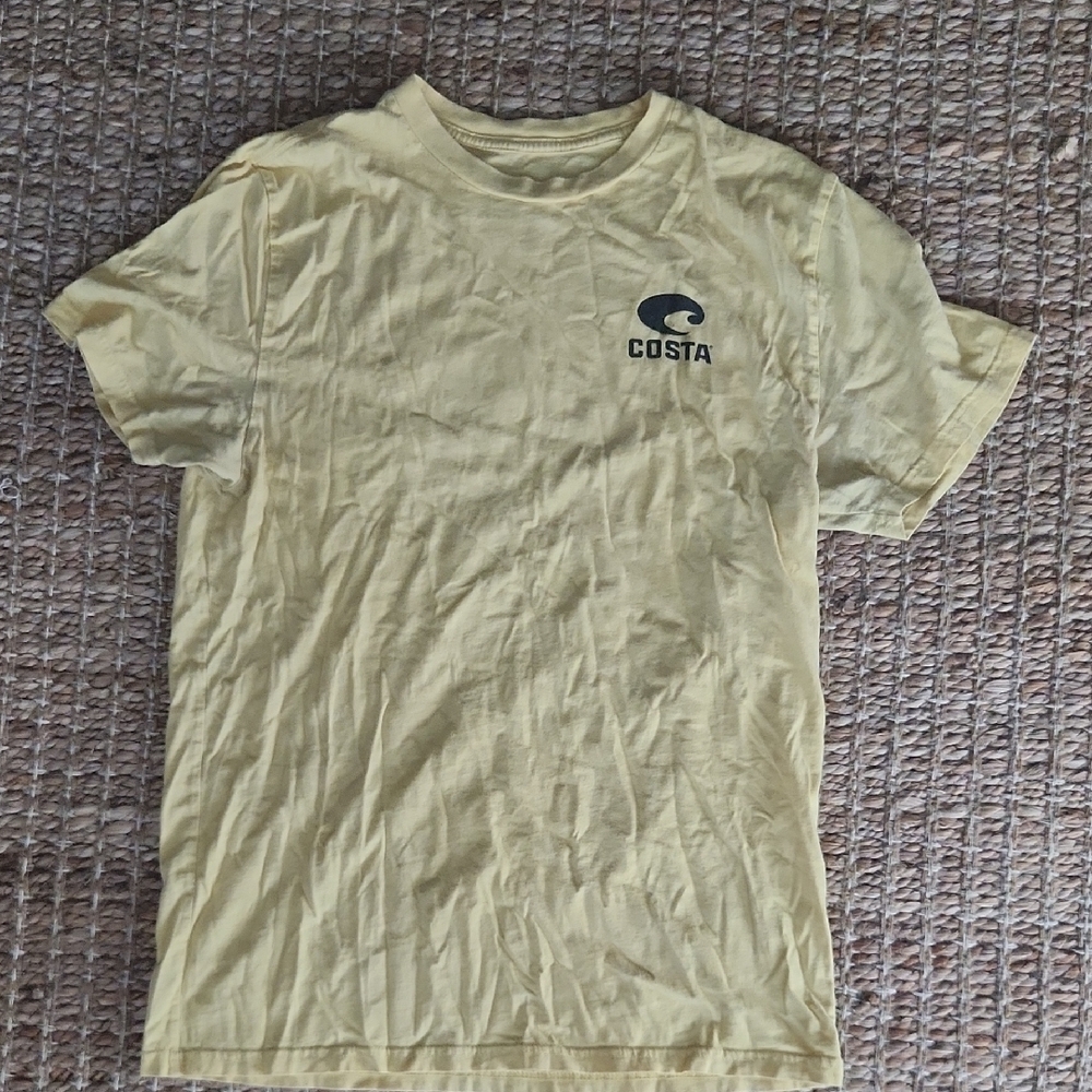 Costa Men's Light Yellow Short Sleeve Tee